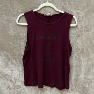 BCBGeneration Burgundy Muscle Tee
